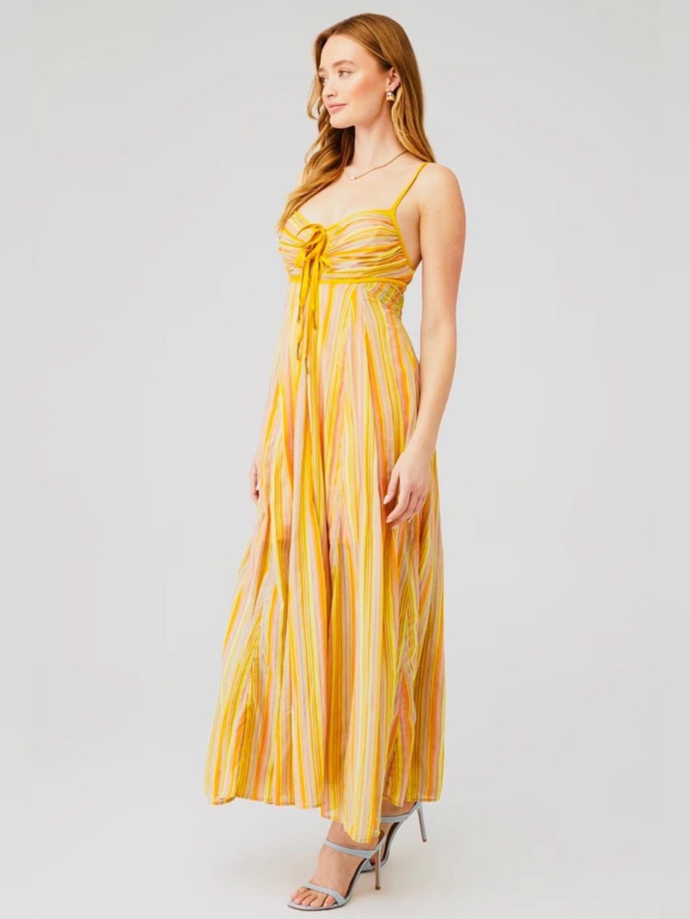 Free People Dream Weaver Maxi Dress in the Citrus Combo Women’s Size Medium